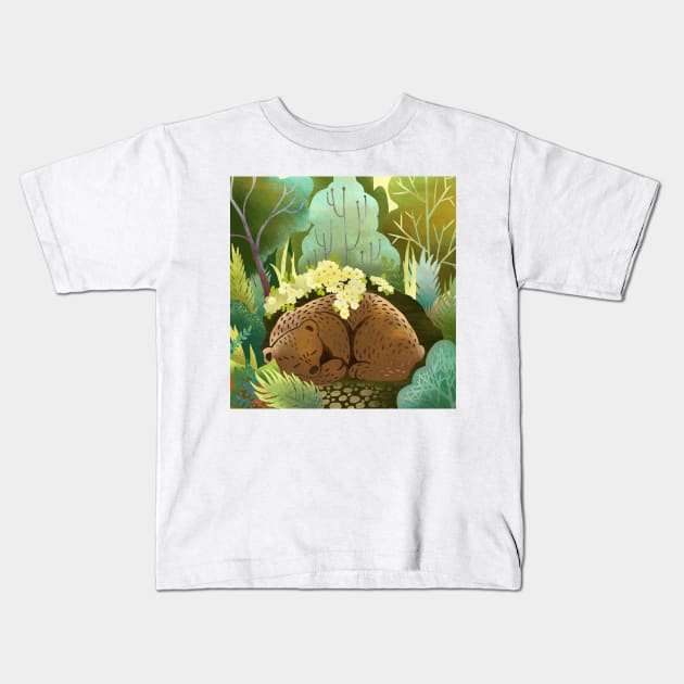 Bear Nest Kids T-Shirt by beesants